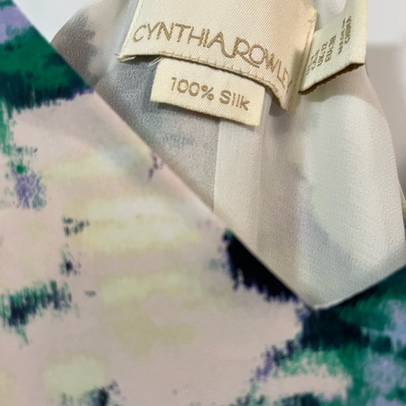 Monet painting style 100% Silk Dress - Picture 3 of 3